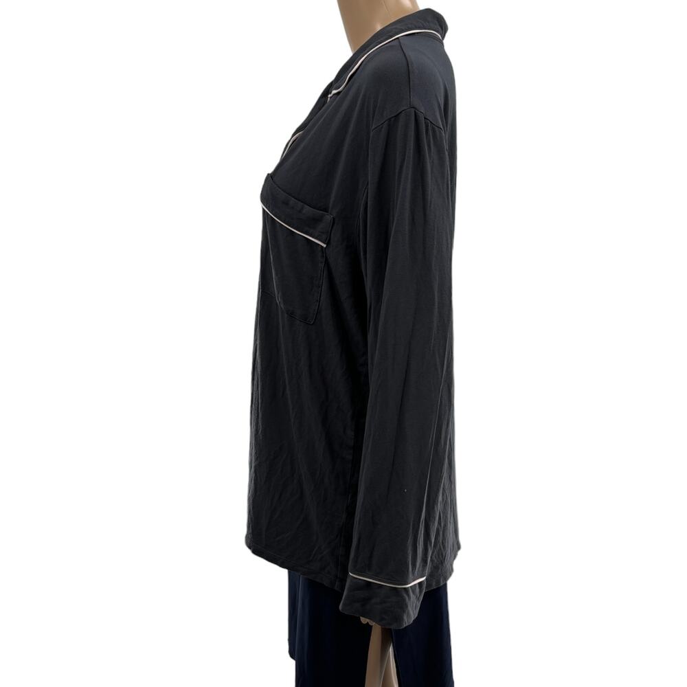 Eberjey Graphite Gray Gisele Piped Long Sleeve Pa… - image 7